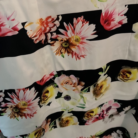 ASOS off shoulder midi flower dress in Sz 0 - Picture 2 of 4